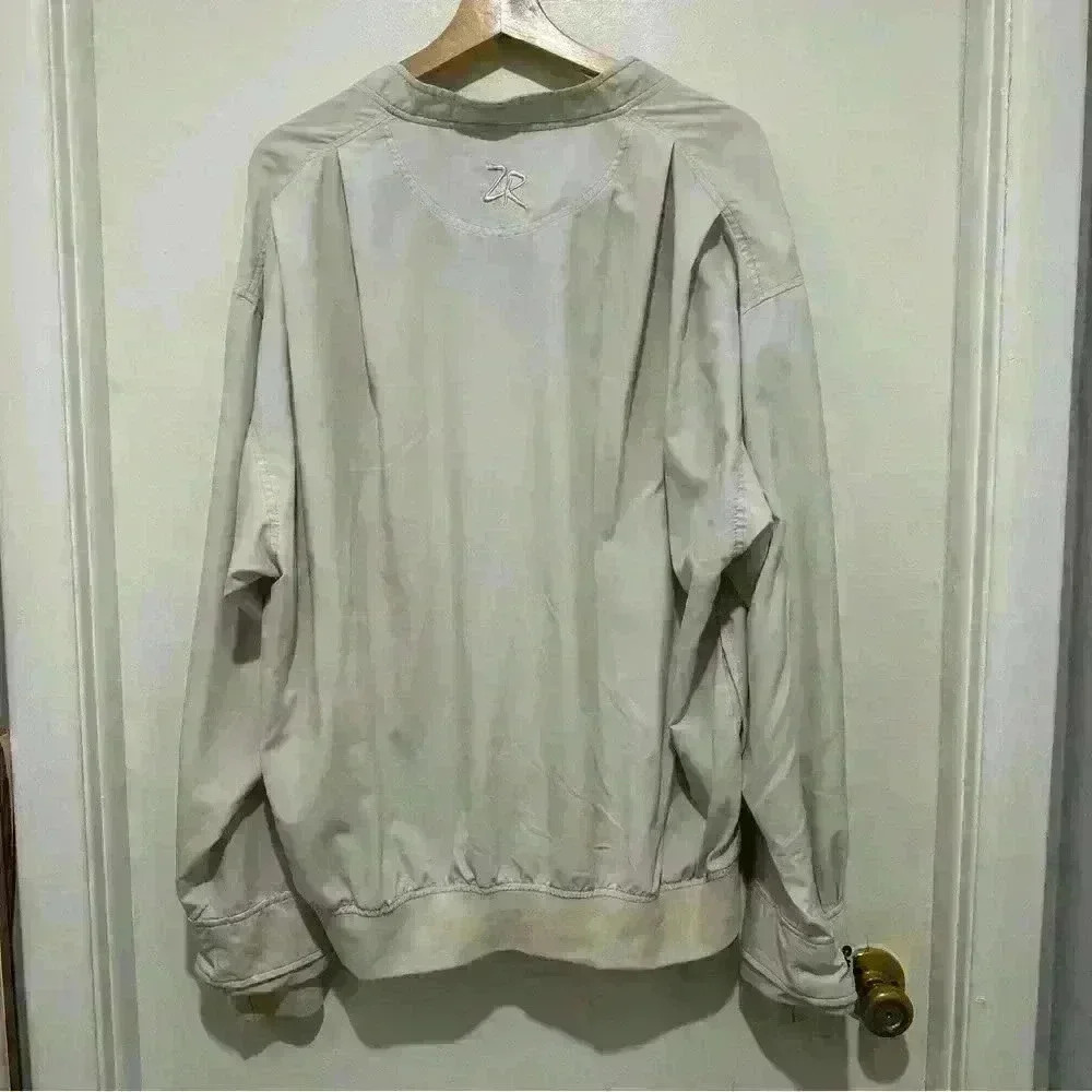 Zero Restriction Beige Pullover Snap Button Golf … - image 5